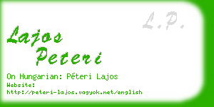 lajos peteri business card