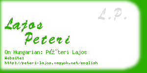 lajos peteri business card